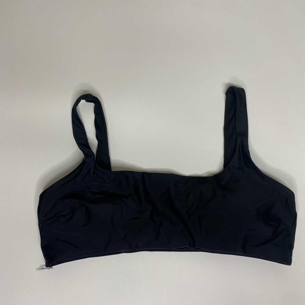 NWT Aerie black scoop bikini top